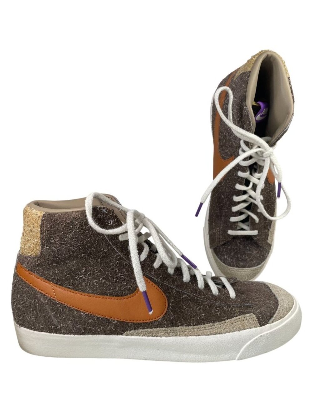 Nike Blazer Mid '77 Sneakers 10 Hairy Suede Dark Chocolate Sporty Athletic Shoes